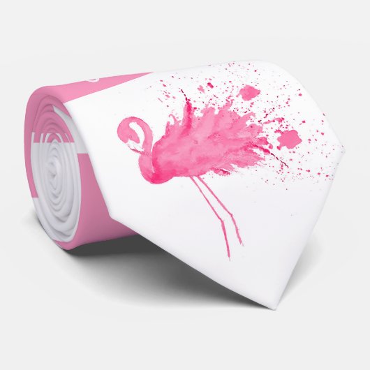 Roze vlamJargon met Jouw naam Stropdas (Opgerold)