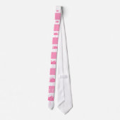 Roze vlamJargon met Jouw naam Stropdas (Achterkant)