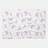 Roze vlamJargon met Paarse Florida Theedoek (Horizontaal)