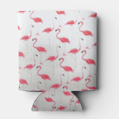 Roze vlamJargon Tekening Flamingo Artist Roze Wit Blikjeskoeler (Achterkant)