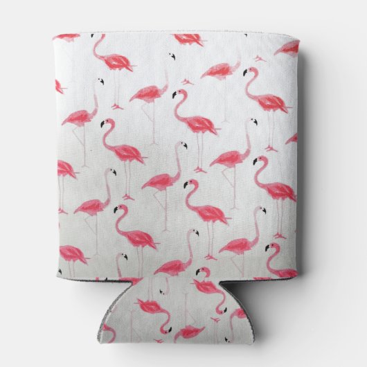 Roze vlamJargon Tekening Flamingo Artist Roze Wit Blikjeskoeler (Achterkant)