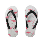 Roze vlamJargon Tekening Flamingo Artist Roze Wit Kinder Teenslippers (Voetbed)