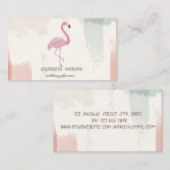 Roze vlamJargon, Waterverf penseelstreek Visitekaartje (Voorkant / Achterkant)