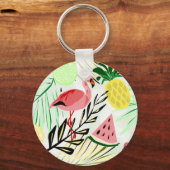 Roze vlamJon, vruchten Sleutelhanger (Voorkant)