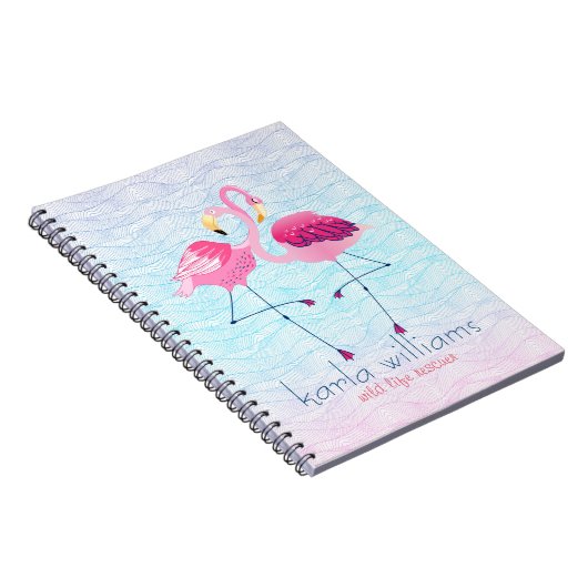 Roze vlammen en Abstracte braad- en braadgolven Notitieboek (Rechterzijde)