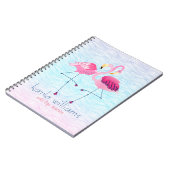 Roze vlammen en Abstracte braad- en braadgolven Notitieboek (Linkerzijde)