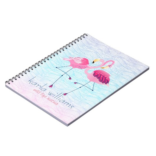 Roze vlammen en Abstracte braad- en braadgolven Notitieboek (Linkerzijde)