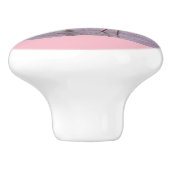 Roze vlammen op keramische knobben en pullen knop (Zijkant)