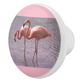 Roze vlammen op keramische knobben en pullen knop (Rechts)