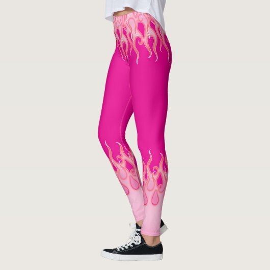 Roze Vlammen, rennende vlammen, vuur, hete, hete s Leggings (Links)