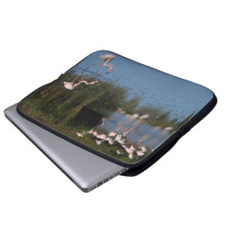Roze vlamvertragers laptop sleeve