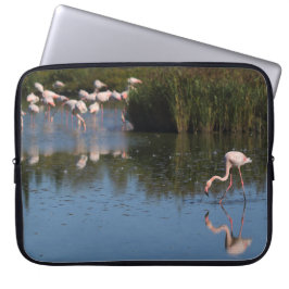 Roze vlamvertragers laptop sleeve