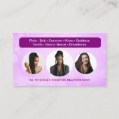 Roze Vlechten Salon Afrikaans Haar Vlechten Haarst Visitekaartje (Achterkant)