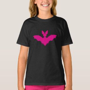 Roze Vleermuis Spookachtig Schattig Goth T-shirt