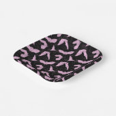 Roze vleermuispapier Borden Papieren Bordje (Gebogen)