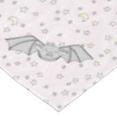 Roze Vleermuizen Spooky Schattigee Baby Halloween Tafelkleed (Gekanteld)