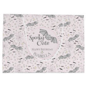 Roze Vleermuizen Spooky Schattigee Baby Meisje Groot Cadeauzakje (Achterkant)