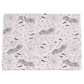 Roze Vleermuizen Spooky Schattigee Baby Meisje Groot Cadeauzakje (Voorkant)