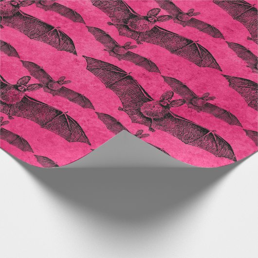 Roze vleerpapier cadeaupapier (Hoek)