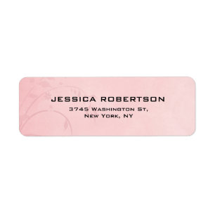 Roze vlein Elegant Modern Trendy Etiket