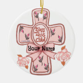 Roze vlek Dit Christelijke Ornament voor het kind (Voorkant)