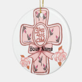 Roze vlek Dit Christelijke Ornament voor het kind (Links)