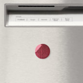 Roze vlek op rode magneet (Insitu (Vaatwasser))