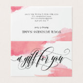 Roze vlekken - Een cadeau voor u - Cadeaubon Kaart (Buitenkant ongevouwen)