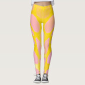 Roze Vlekken Op Goud Leggings (Voorkant)