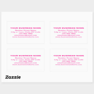Roze vlekken op het merk Business Brand op White Rechthoekige Sticker