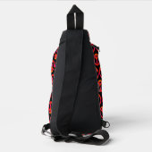 Roze vlekken Vredessymbool Sling Bag (Achterkant)