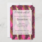 Roze Vlekte Dierenprint Kaart (Voorkant)