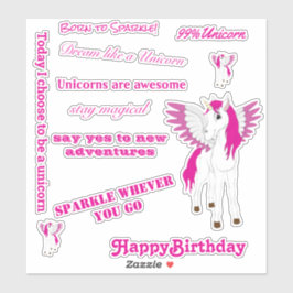 Roze vleugelvliegtuig sticker