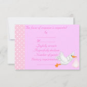 roze vliegende ooievaar rsvp HERZIEN (Achterkant)