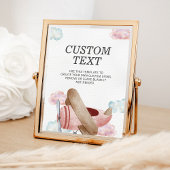 roze vliegtuig Birthday Party Custom Sign Poster