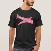 Roze vliegtuig t-shirt (Voorkant)