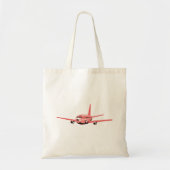 Roze vliegtuig tote bag (Voorkant)