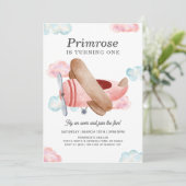  roze vliegtuig vliegdag piloot kaart (Staand voorkant)