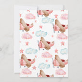  roze vliegtuig vliegdag piloot kaart (Achterkant)