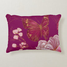 Roze Vlinder Accentkussen
