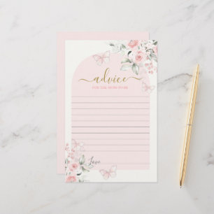 Roze vlinder advies voor de moeder te zijn kaart