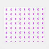 Roze Vlinder Afbeelding Aangepaste Thuis Decor Wer Fleece Deken (Voorkant (Horizontaal))