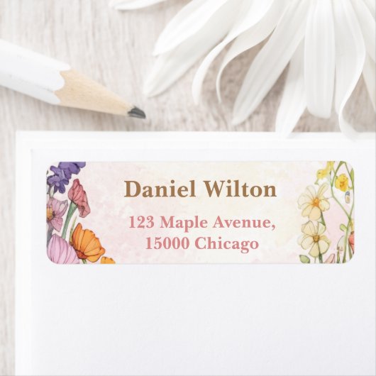 Roze Vlinder Baby shower Bloemen Tuin Etiket (Insitu)