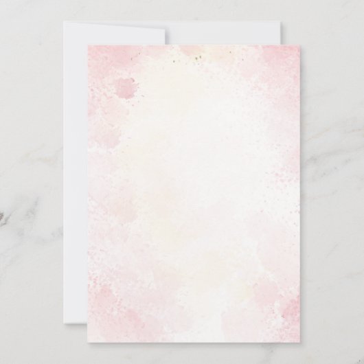 Roze Vlinder Baby shower Bloemen Tuin Kaart (Achterkant)