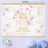 Roze vlinder Baby shower Chip Bag Labels Flyer (Enkel)