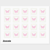 Roze Vlinder Baby shower Favor Sticker (Vel)