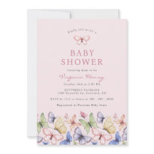 Roze Vlinder Baby Shower