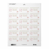 roze vlinder Baby shower meisje Etiket (Full Sheet)