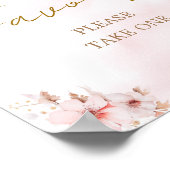 Roze Vlinder Baby shower Meisje Favorieten Teken Poster (Hoek)