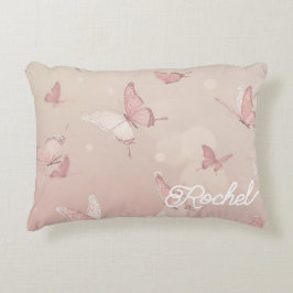  Roze vlinder bas mitzva gooikussen Accent Kussen